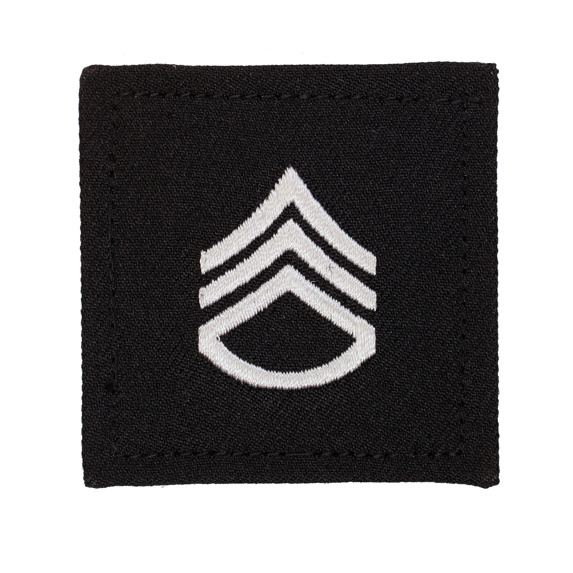 STAFF SERGEANT 2X2 BLACK WITH HOOK FASTNER - Insignia Depot