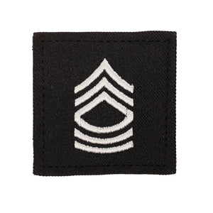 ARMY MASTER SGT 2X2 BLACK WITH HOOK FASTNER - Insignia Depot