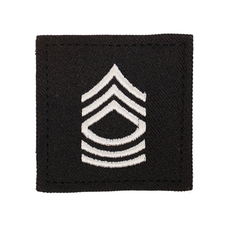 ARMY MASTER SGT 2X2 BLACK WITH HOOK FASTNER - Insignia Depot