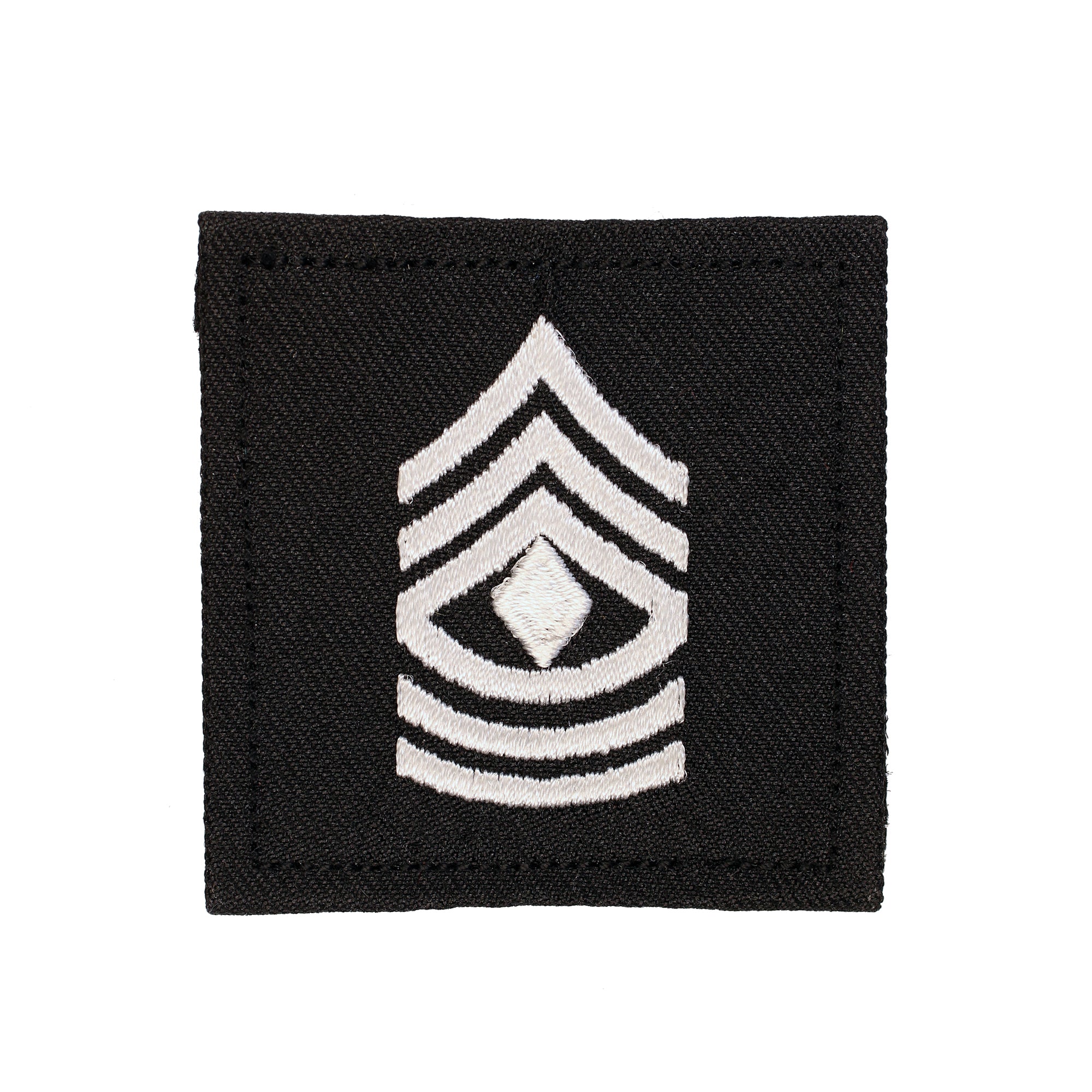 ARMY 1ST SGT 2X2 BLACK WITH HOOK FASTNER - Insignia Depot