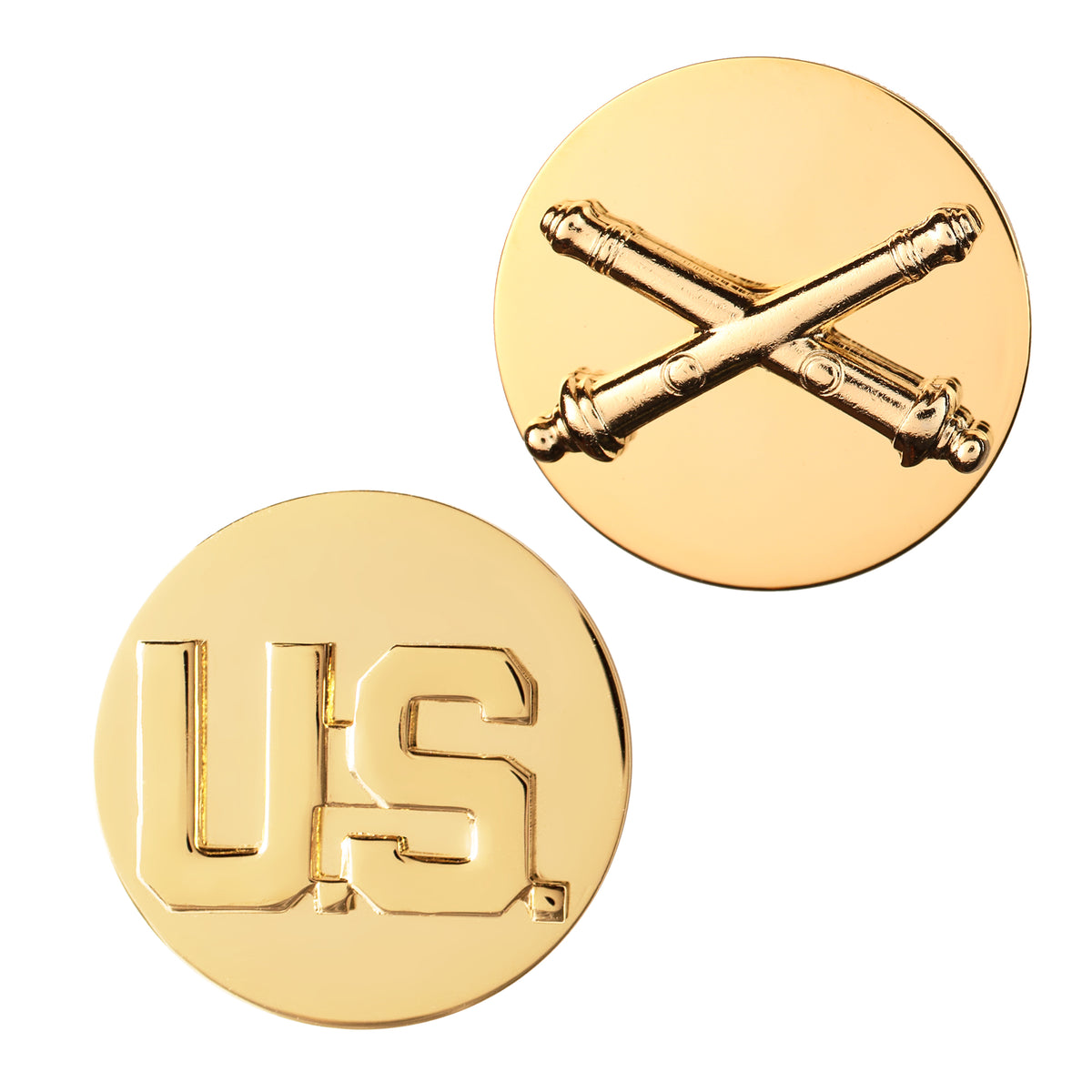 Field Artillery & U.S. Enlisted Brite Pin-on | Insignia Depot