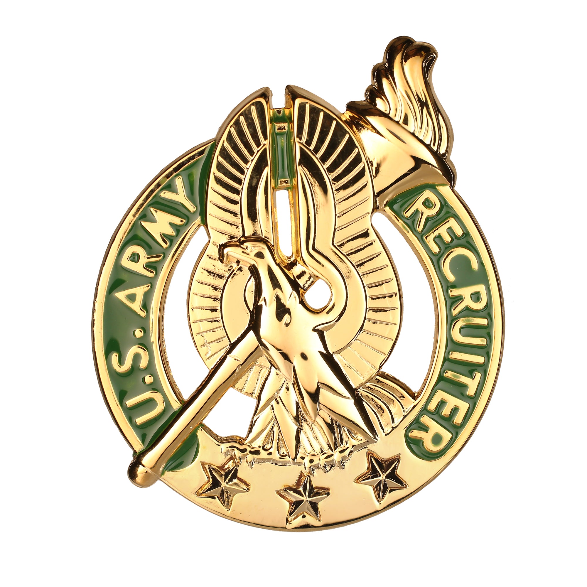 Recruiting - Recruiter Senior Brite Pin-on Badge - Insignia Depot