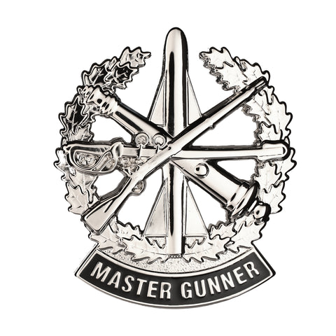 Master Gunner Brite Pin-on Badge - Insignia Depot