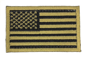 Tan and Black U.S. Flag With Hook Fastener - Insignia Depot