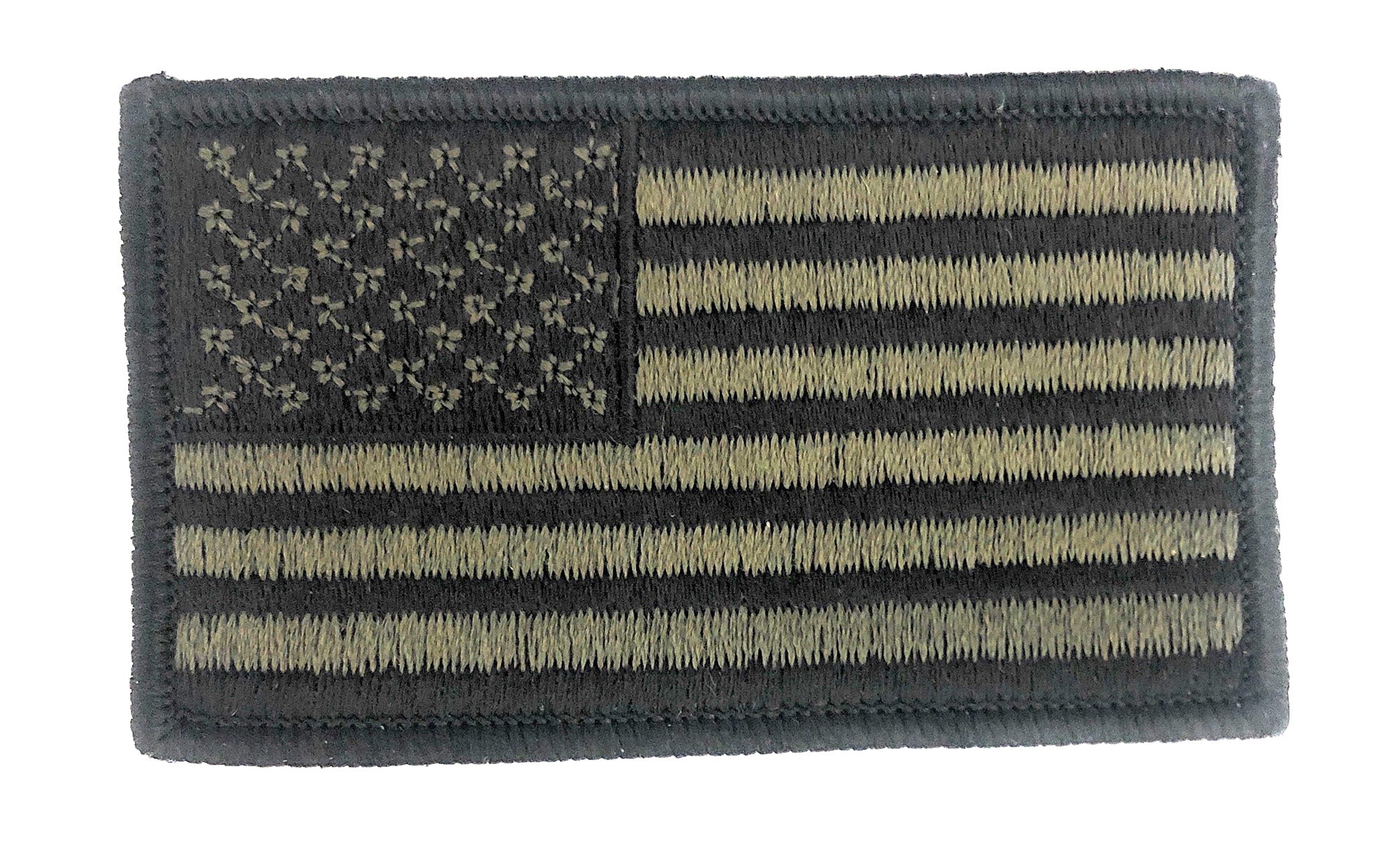 U.S. Flag Regular O.D. Black Border W/ Hook Fastener (each) - Insignia Depot