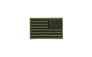 U.S. Flag Reverse Olive Drab Patch W/ Hook Fastener (each) - Insignia Depot
