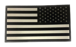 U.S. Flag Reverse I.R. BLK/TAN  Patch W/ Hook Fastener (each) - Insignia Depot